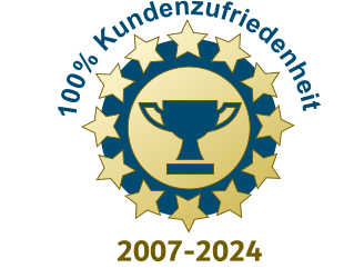 100% Kundenzufriedenheit 2007-2024